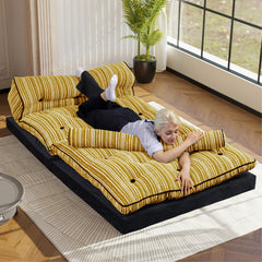 79" Convertible Chenille Floor Sofa Bed