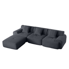 Corduroy Modular L-Shaped Sectional Sofa