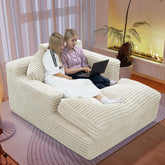 60" Oversized Plush Chaise Lounge Sofa Bed