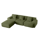 Corduroy Modular L-Shaped Sectional Sofa