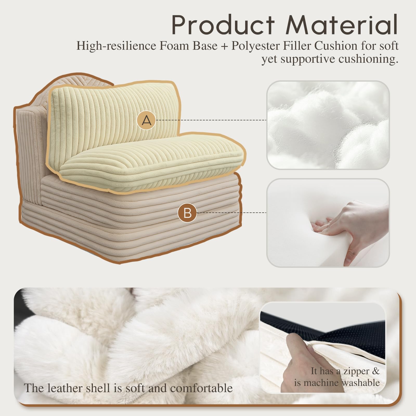 48" 3-in-1 Plush Sleeper Sofa Bed