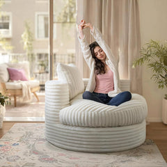 47" Round Plush Boneless Lounge Chair